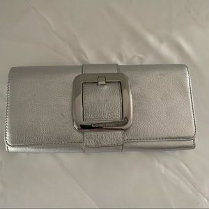 Michael Kors Vintage Silver Metallic Clutch